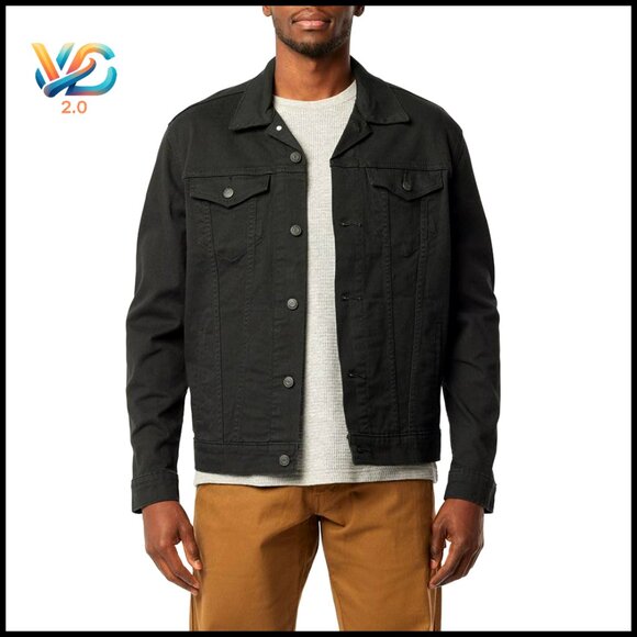 Men's Denim Trucker Jacket Lightweight Flex Fabric Classic Fit